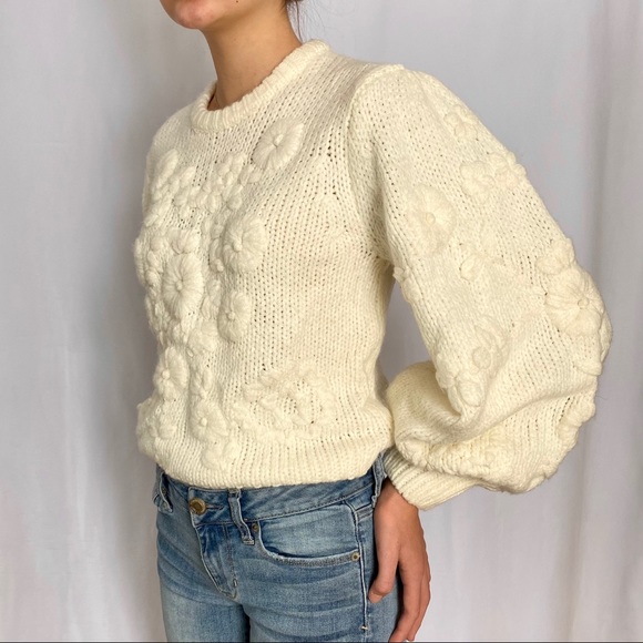 NWT ZARA Ivory Chunky Knit Sweater - Picture 2 of 10